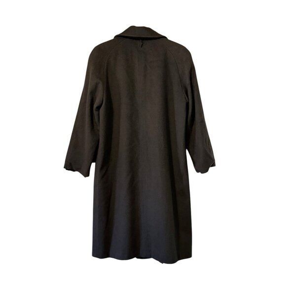 Alorna‎ by Forstmann Long Brown Wool Coat Button Up Made In USA Petite Measured - Picture 2 of 16